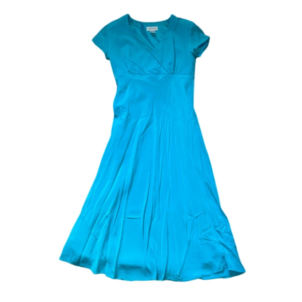 Chadwicks Blue Pleated Maxi Gown for Brides